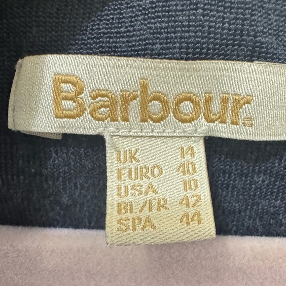 Barbour Dolostone Navy Blue Dress Size 10 - Picture 4 of 5